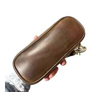 Étui à pipes en cuir de vache Head Layer - Pochette tabac for 2 voyage for(Green)