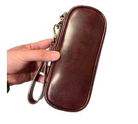 Étui à pipes en cuir de vache Head Layer - Pochette tabac for 2 voyage for(Grey)