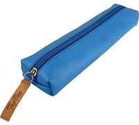 Étui à plume teckel éco-cuir violet bleu