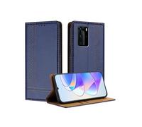 Etui à rabat antichoc Huawei P40 Pro aimant intégré porte-cartes 2 emplacements Bleu