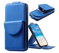 Étui à rabat compatible avec Xiaomi 12T/12T Pro, étui portefeuille en cuir synthétique de qualité supérieure avec fermeture magnétique, porte-cartes et béquille, anti-choc, bleu