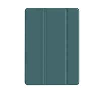Étui à Rabat en Cuir PU à Trois Volets, étui arrière en Silicone TPU Souple for Lenovo Xiaoxin Pad Pro 13 TB378FC 13 Pouces 2026(Green)