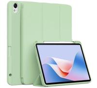 Étui à Rabat en Cuir PU avec Support et Porte-Stylet, Compatible avec la Huawei Matepad 11.5S 2025. Coque arrière Souple en Silicone TPU.(Light Green)