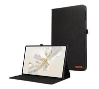 Étui à Rabat en Cuir PU for Tablette, adapté à Huawei MatePad 11.5/11.5S 2025, Support Avant, Coque arrière en Silicone, Housse Anti-Chute(Black,for MatePad 11.5)