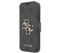 Étui à rabat Guess avec grand logo pour iPhone 13 Pro Max, gris