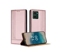 Etui à rabat Nokia HMD Pulse Pro antichoc aimant porte-cartes Rose