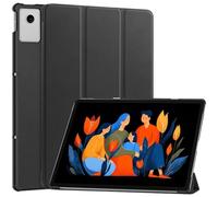 Étui à Rabat Pliable en Trois Parties for Tablette Lenovo Xiaoxin Pad 12,1 Pouces 2025 TB-365FC, Coque arrière Rigide magnétique(Black)