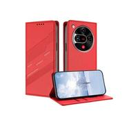 Etui à rabat portefeuille ZTE nubia Focus 2 5G - Fermeture magnétique - 2 emplacements cartes - Support ajustable - Rouge