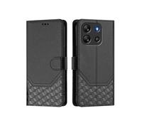 Etui à rabat pour Blackview Oscal FLAT 1C , fermeture magnétique, protection RFID, étui portefeuille en cuir PU avec 3 emplacements pour cartes-Noir