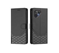 Etui à rabat pour Fairphone 5 , fermeture magnétique, protection RFID, étui portefeuille en cuir PU avec 3 emplacements pour cartes-Noir