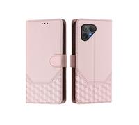 Etui à rabat pour Fairphone 5 , fermeture magnétique, protection RFID, étui portefeuille en cuir PU avec 3 emplacements pour cartes-Rose