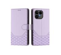 Etui à rabat pour Fairphone 6 , fermeture magnétique, protection RFID, étui portefeuille en cuir PU avec 3 emplacements pour cartes-Lilas clair