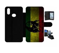 Etui À Rabat Pour Galaxy A10s - Listen To Bob Marley - Simili-Cuir - Noir