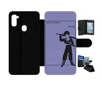 Etui À Rabat Pour Galaxy A11 - Dbz Futur Trunk Minimalist - Simili-Cuir - Noir