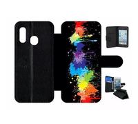 Etui À Rabat Pour Galaxy A20e - Pop Art Color Smash - Simili-Cuir - Noir