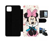 Etui À Rabat Pour Galaxy A22 5g - Disney Minnie Love - Simili-Cuir - Noir
