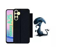Etui À Rabat Pour Galaxy A25 - Funny Mon Toutou Alien - Simili-Cuir - Noir