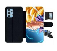 Etui À Rabat Pour Galaxy A32 4g - Dbz Gt Trunk Super Saiyan 3 Cheveux Long - Simili-Cuir - Noir