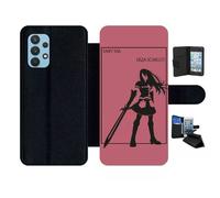 Etui À Rabat Pour Galaxy A32 4g - Fairy Tail Erza Scarlett - Simili-Cuir - Noir