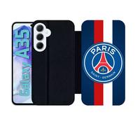 Etui À Rabat Pour Galaxy A35 - Psg Paris Saint Germain Bleu Blanc Rouge - Simili-Cuir - Noir