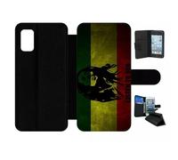 Etui À Rabat Pour Galaxy A41 - Listen To Bob Marley - Simili-Cuir - Noir