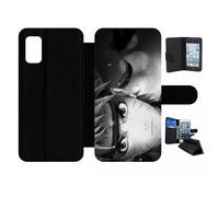 Etui À Rabat Pour Galaxy A41 - Naruto Black And White - Simili-Cuir - Noir