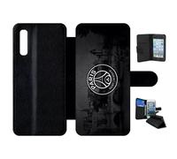 Etui À Rabat Pour Galaxy A50 - Psg Paris Saint Germain La Seine - Simili-Cuir - Noir