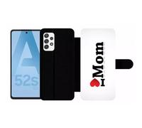 Etui À Rabat Pour Galaxy A52s 5g - I Love You Mom - Simili-Cuir - Noir