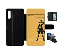 Etui À Rabat Pour Galaxy A70s - One Piece Monkey D Luffy - Simili-Cuir - Noir