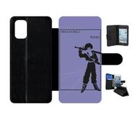 Etui À Rabat Pour Galaxy A71 - Dbz Futur Trunk Minimalist - Simili-Cuir - Noir