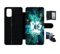 Etui À Rabat Pour Galaxy A71 - Manga One Piece Tete De Mort - Simili-Cuir - Noir