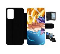 Etui À Rabat Pour Galaxy A72 - Dbz Gt Trunk Super Saiyan 3 Cheveux Long - Simili-Cuir - Noir