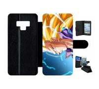 Etui À Rabat Pour Galaxy Note 9 - Dbz Gt Trunk Super Saiyan 3 Cheveux Long - Simili-Cuir - Noir