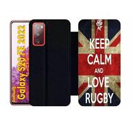 Etui À Rabat Pour Galaxy S20 Fe 2022 - Rugby England - Simili-Cuir - Noir