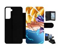 Etui À Rabat Pour Galaxy S21 5g - Dbz Gt Trunk Super Saiyan 3 Cheveux Long - Simili-Cuir - Noir