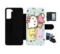 Etui À Rabat Pour Galaxy S21+ 5g - Hello Kitty I Love You - Simili-Cuir - Noir