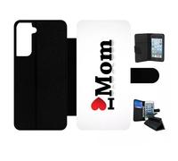 Etui À Rabat Pour Galaxy S21 5g - I Love You Mom - Simili-Cuir - Noir