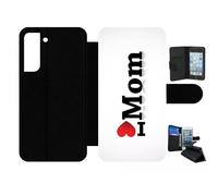 Etui À Rabat Pour Galaxy S21 Fe 5g - I Love You Mom - Simili-Cuir - Noir
