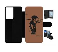 Etui À Rabat Pour Galaxy S21 Ultra 5g - Afro Afro Samurai - Simili-Cuir - Noir