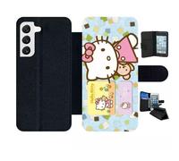 Etui À Rabat Pour Galaxy S22 5g - Hello Kitty I Love You - Simili-Cuir - Noir
