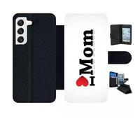 Etui À Rabat Pour Galaxy S22 5g - I Love You Mom - Simili-Cuir - Noir