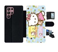 Etui À Rabat Pour Galaxy S22 Ultra 5g - Hello Kitty I Love You - Simili-Cuir - Noir