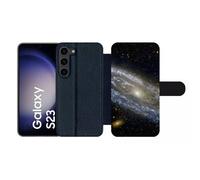 Etui À Rabat Pour Galaxy S23 - Andromède - Simili-Cuir - Noir