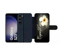 Etui À Rabat Pour Galaxy S23 - Carpe Diem Fleur - Simili-Cuir - Noir