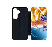 Etui À Rabat Pour Galaxy S24 - Dbz Gt Trunk Super Saiyan 3 Cheveux Long - Simili-Cuir - Noir