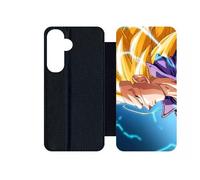 Etui À Rabat Pour Galaxy S24+ - Dbz Gt Trunk Super Saiyan 3 Cheveux Long - Simili-Cuir - Noir