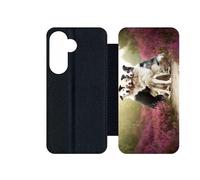 Etui À Rabat Pour Galaxy S24 - Trois Chiens Copains - Simili-Cuir - Noir