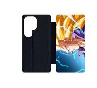 Etui À Rabat Pour Galaxy S24 Ultra - Dbz Gt Trunk Super Saiyan 3 Cheveux Long - Simili-Cuir - Noir