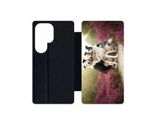 Etui À Rabat Pour Galaxy S24 Ultra - Trois Chiens Copains - Simili-Cuir - Noir