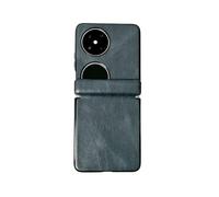 Étui à rabat pour Huawei P50 Pocket avec protection de charnière magnétique, ultra fin, résistant aux chocs, robuste, anti-empreintes digitales (bleu)